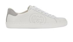 Gucci Ace Interlocking G Sneakers, Mens, Leather, White, UK7, DB, 3*
