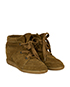 Isabel Marant Bobby Suede Wedge Sneakers, side view