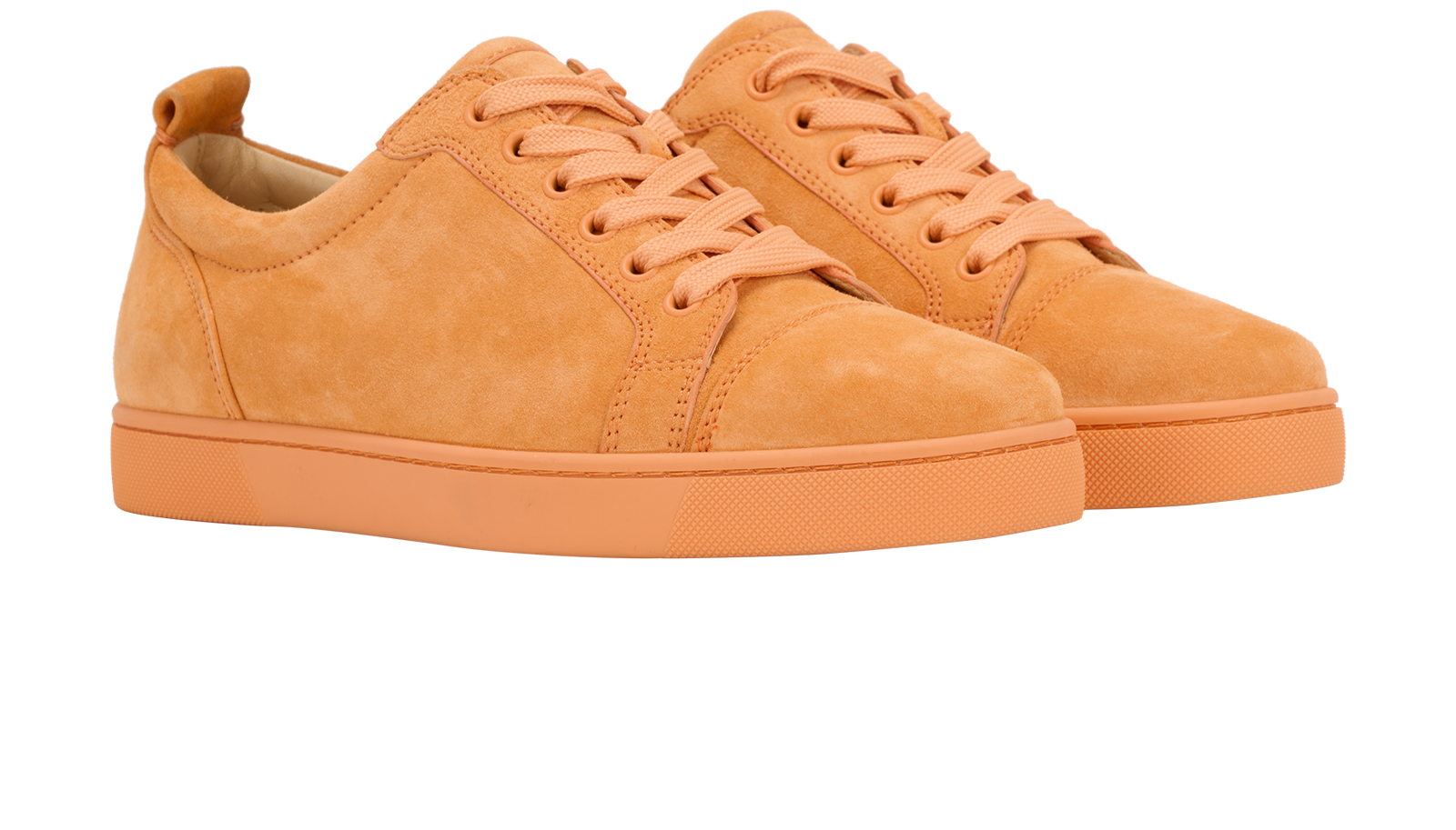 Christian Louboutin Junior Low-Top, &pound;295, Shoes, Orange, Suede, Side view