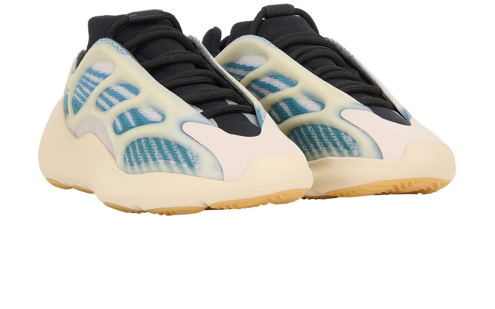 Adidas Yeezy 700 V3 Kyanite Trainers, &pound;70, Shoes, Black/Blue, Fabric, Side view