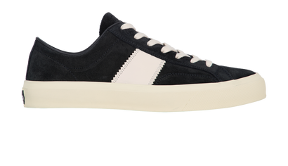 Tom Ford Cambridge Trainers, &pound;350, Shoes, Black/White, Suede, Front view