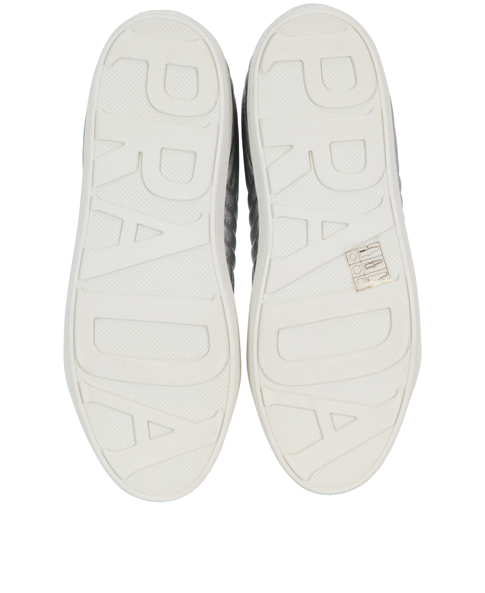 Prada Diagramme Trainers, &pound;250, Shoes, Metallic/Silver, Leather, Top view