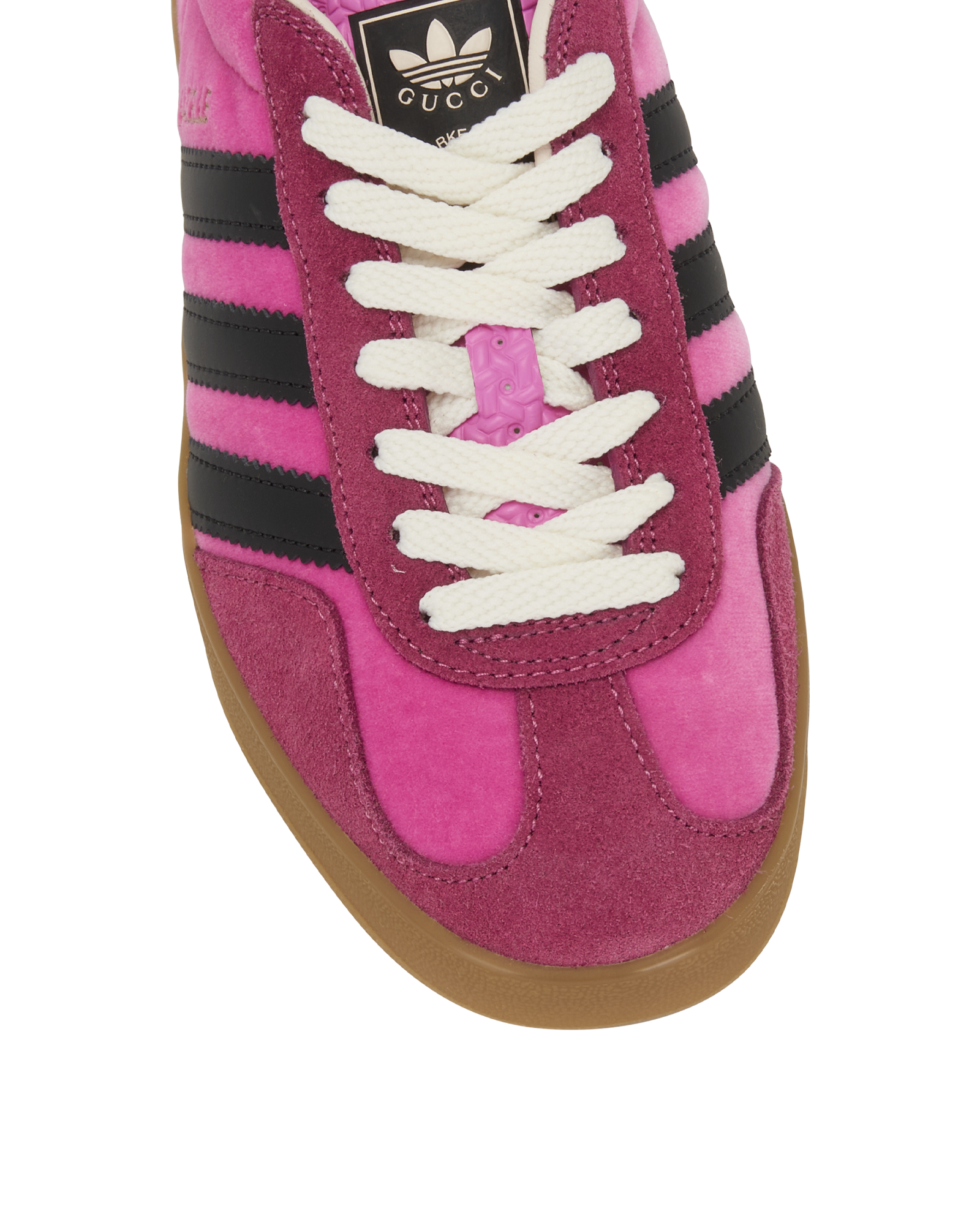 Gucci X Adidas Gazelle Trainers, &pound;350, Shoes, Pink, Velvet, Other view