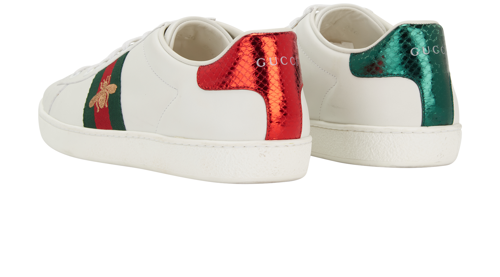 Gucci Ace Trainers, &pound;290, Shoes, White, Leather, Back view