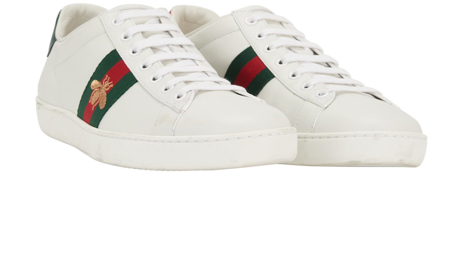 Gucci Ace Trainers, &pound;290, Shoes, White, Leather, Side view