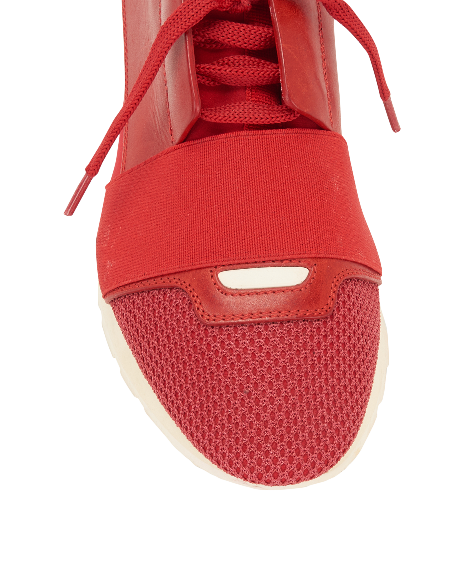 Balenciaga Race Runner Trainers, &pound;195, Shoes, Red, Fabric/Leather, Other view