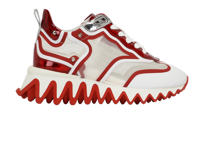 Louboutin Sharkina Trainers, &pound;395, Shoes, Red/White, Mesh, Front view