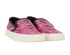 Saint Laurent Venice Slip On Trainers, &pound;220, Shoes, Black/Pink, Leather, Side view