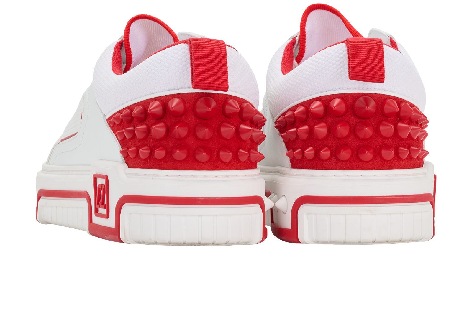 Christian Louboutin Astroloubi Trainers, &pound;350, Shoes, Red/White, Leather, Back view