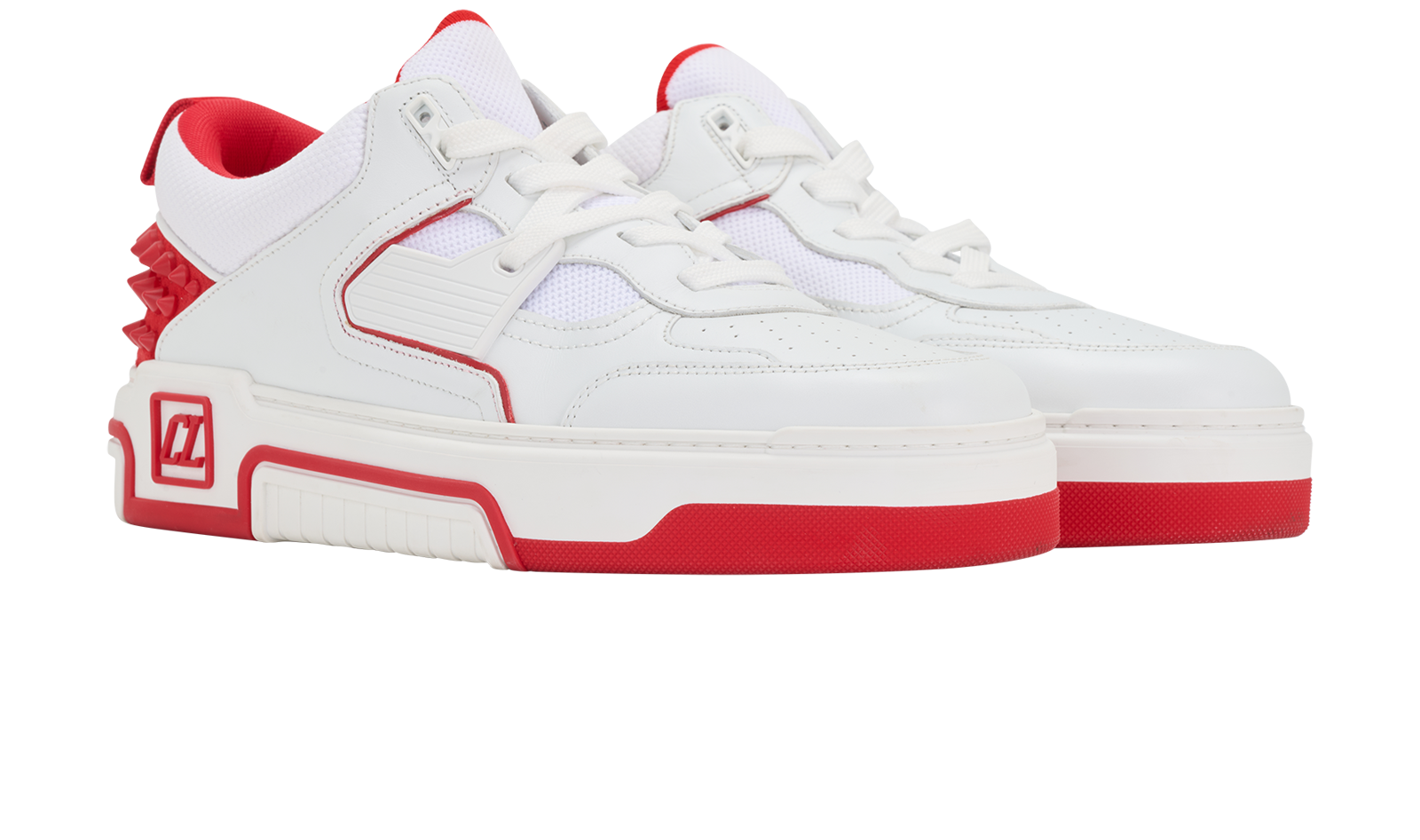 Christian Louboutin Astroloubi Trainers, &pound;350, Shoes, Red/White, Leather, Side view