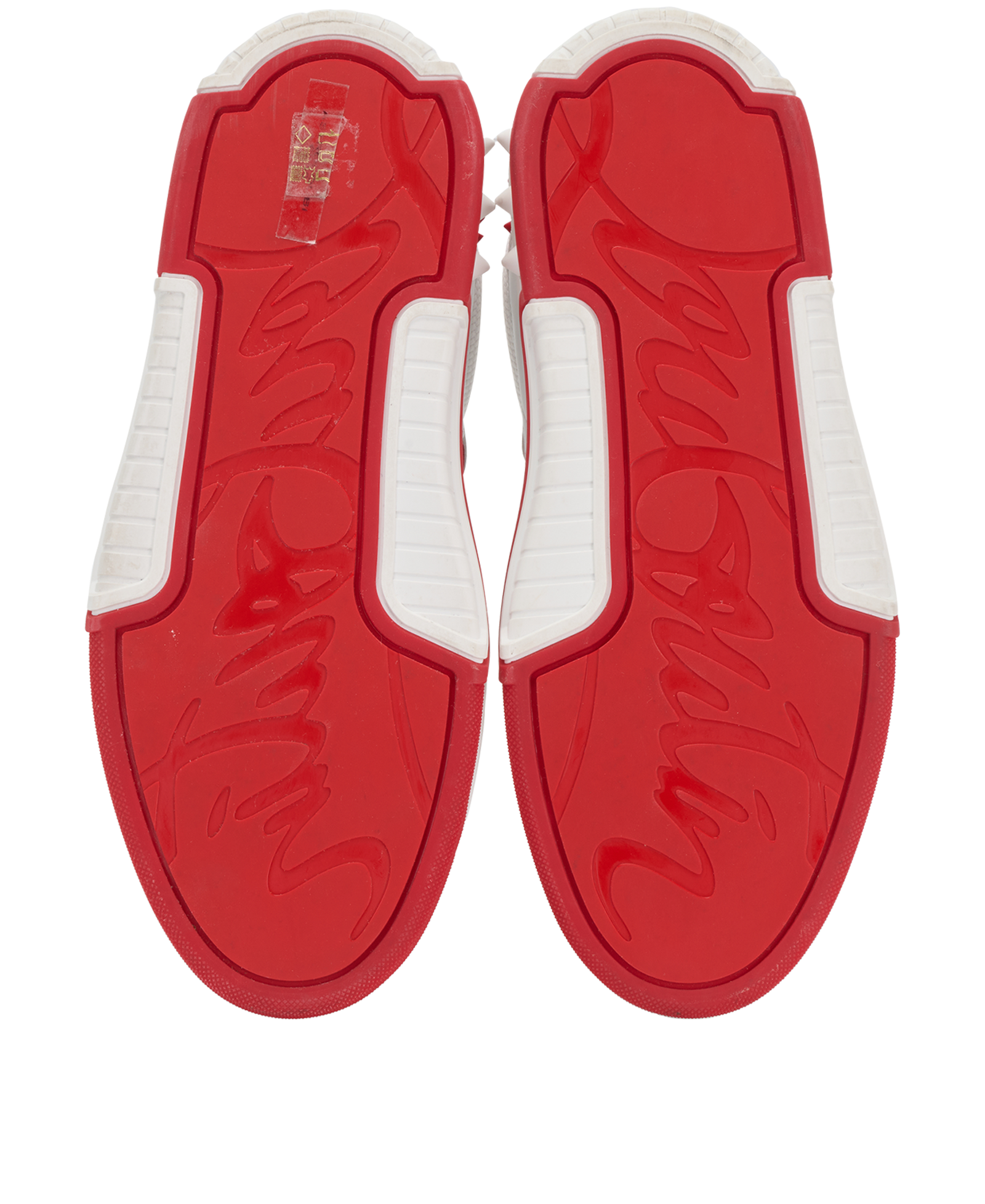 Christian Louboutin Astroloubi Trainers, &pound;350, Shoes, Red/White, Leather, Top view