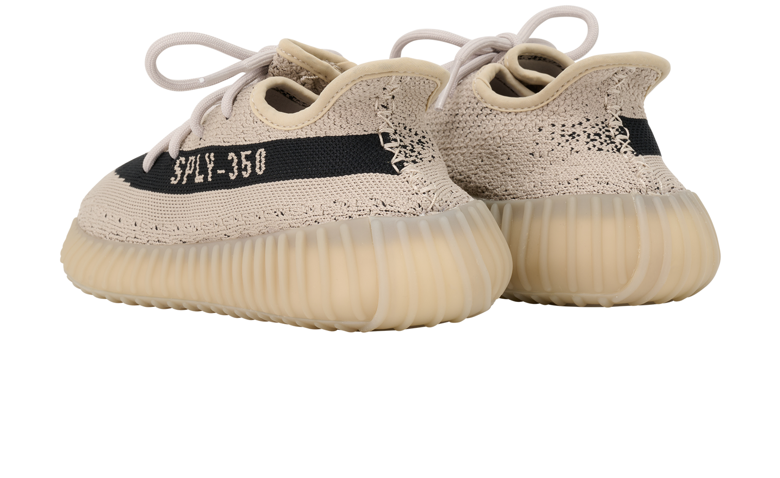 Adidas Yeezy Boost 350 V2 Trainers, &pound;90, Shoes, Grey, Fabric, Back view