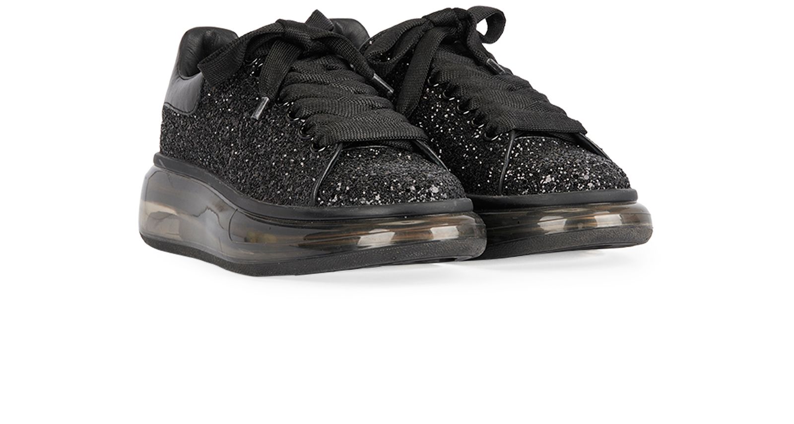 Alexander McQueen Glitter Oversized Sneakers, Trainers - Designer