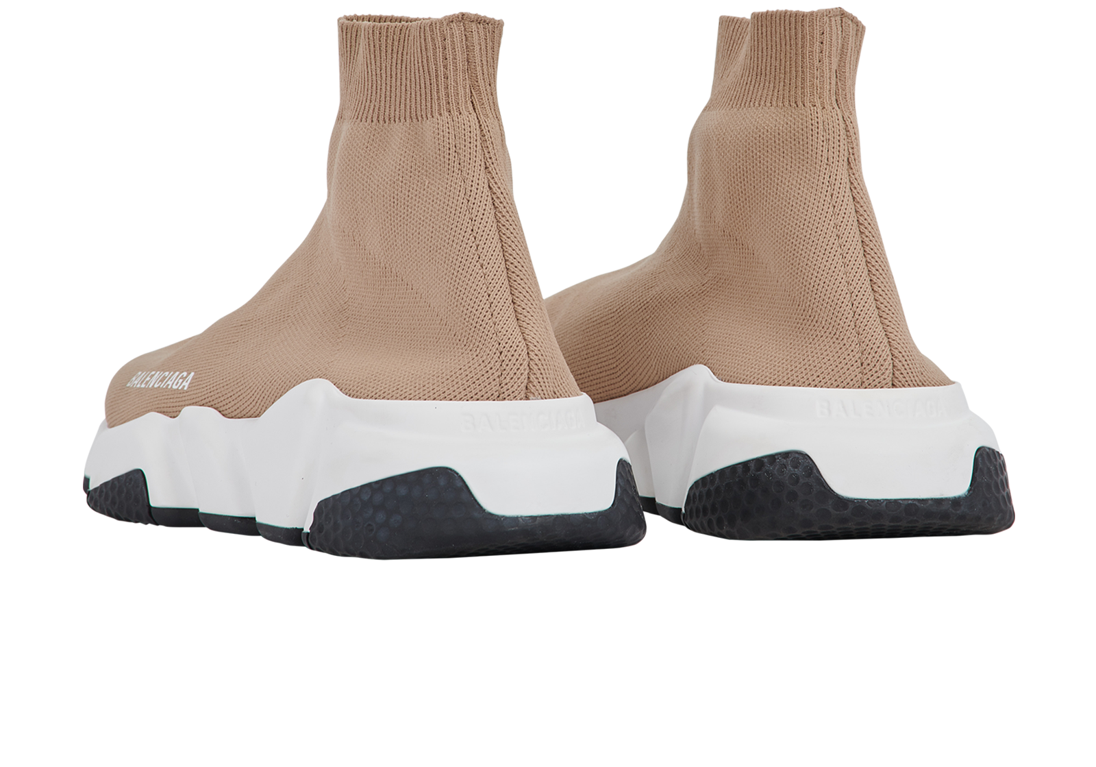 Balenciaga Speed Sock Trainers, &pound;295, Shoes, Beige, Fabric, Back view