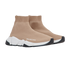 Balenciaga Speed Sock Trainers, &pound;295, Shoes, Beige, Fabric, Side view