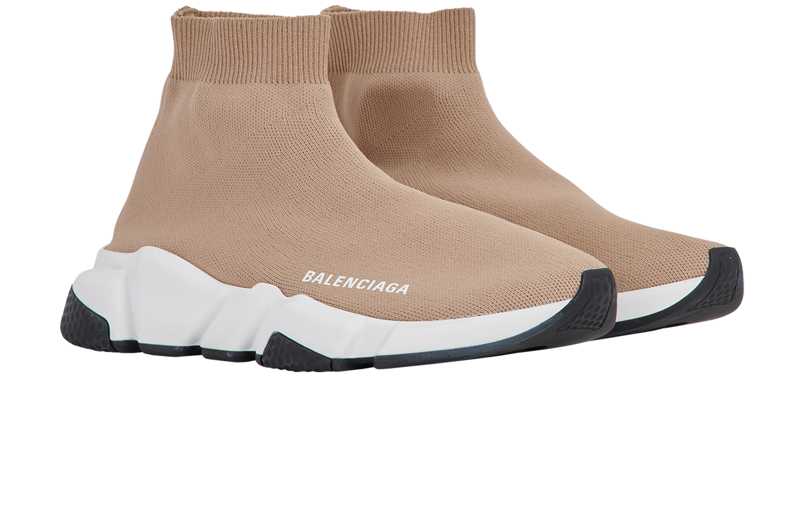 Balenciaga Speed Sock Trainers, &pound;295, Shoes, Beige, Fabric, Side view