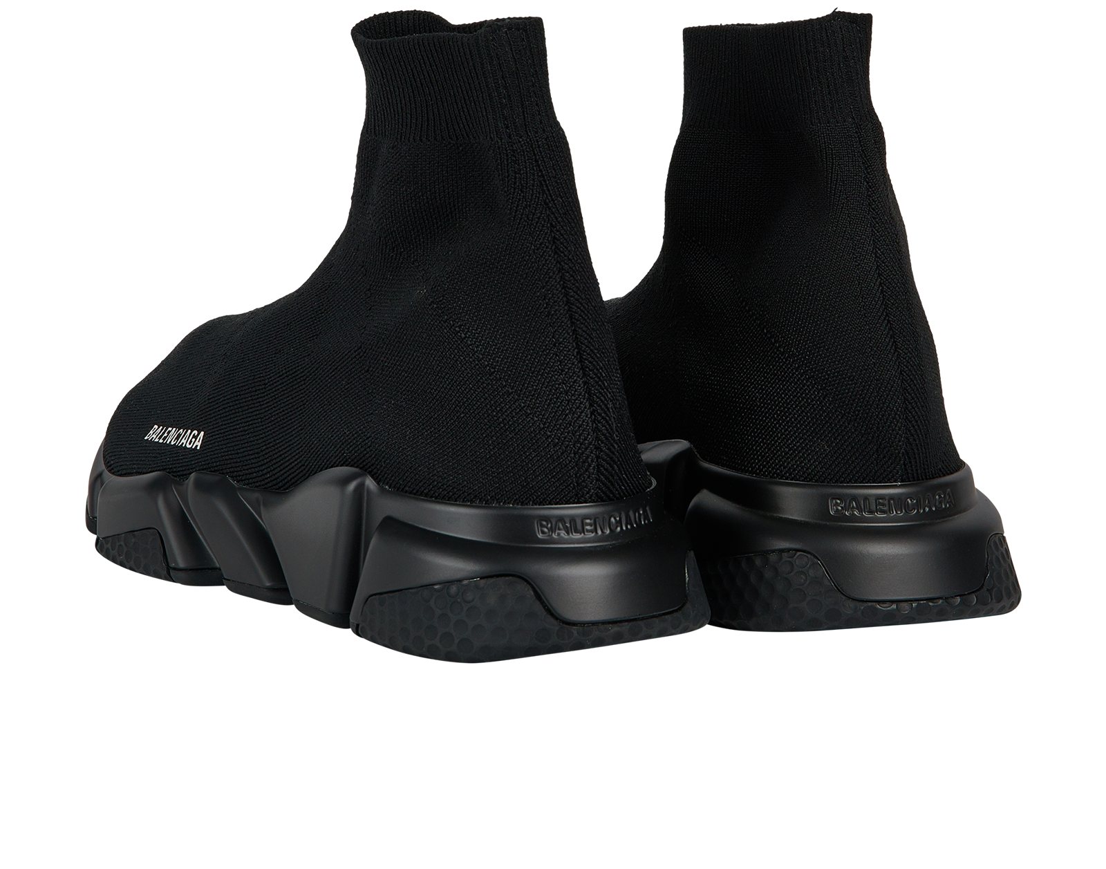 Balenciaga Speed 2.0 Trainers, &pound;280, Shoes, Black, Fabric/Rubber, Back view