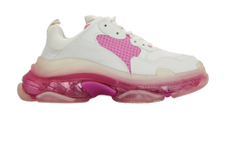 Balenciaga Triple S Ice Sole, Leather, White/Pink, UK 5, 3*