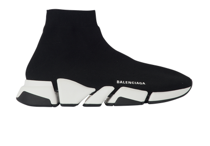 Balenciaga Speed 2.0 Trainers, &pound;350, Shoes, Black/White, Polyester (Polymer), Front view