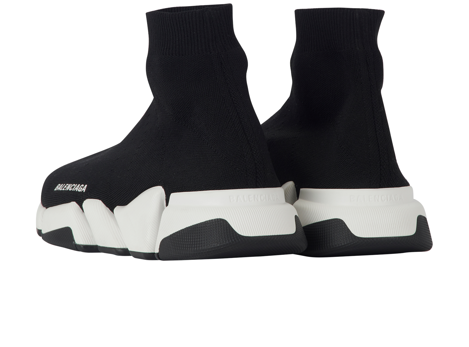 Balenciaga Speed 2.0 Trainers, &pound;350, Shoes, Black/White, Polyester (Polymer), Back view