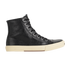 Balenciaga Paris High Top Trainers, &pound;220, Shoes, Black, Leather, Front view