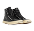 Balenciaga Paris High Top Trainers, &pound;220, Shoes, Black, Leather, Side view