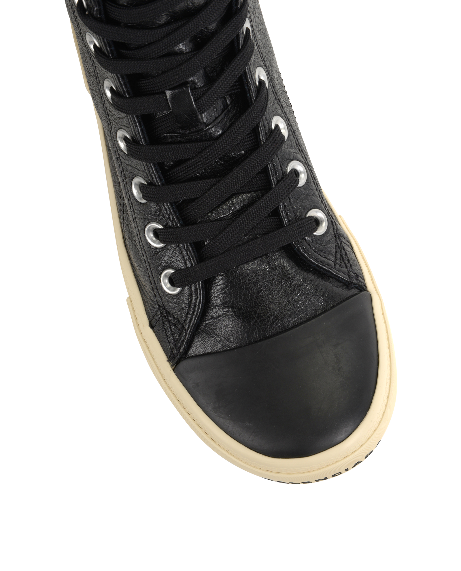 Balenciaga Paris High Top Trainers, &pound;220, Shoes, Black, Leather, Other view