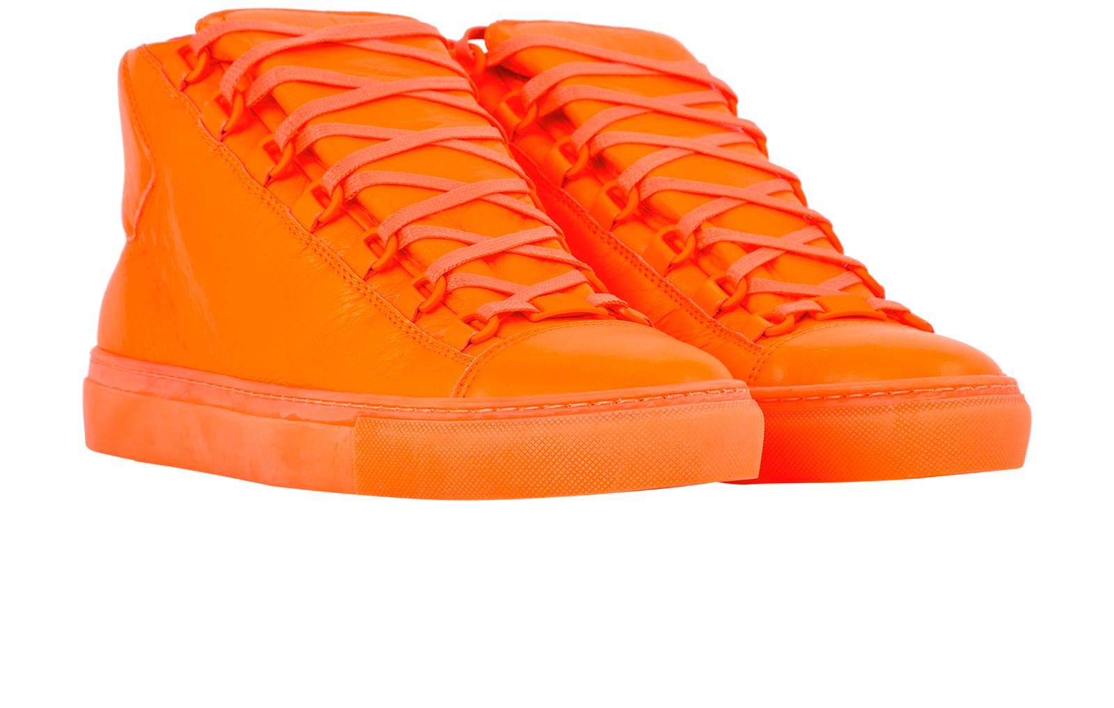 Balenciaga Arena High Top, &pound;250, Shoes, Orange, Leather, Side view