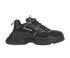 Balenciaga Triple S Logo Trainers, &pound;290, Shoes, Black, Faux Leather, Front view