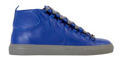 Balenciaga Arena High Top, &pound;250, Shoes, Blue, Leather, Front view