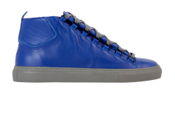 Balenciaga Arena High Top, Mens, Leather, Blue, UK9, B/DB, 3*