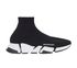 Balenciaga Speed 2.0 Knit Trainers, &pound;330, Shoes, Black/White, Fabric/Rubber, Front view