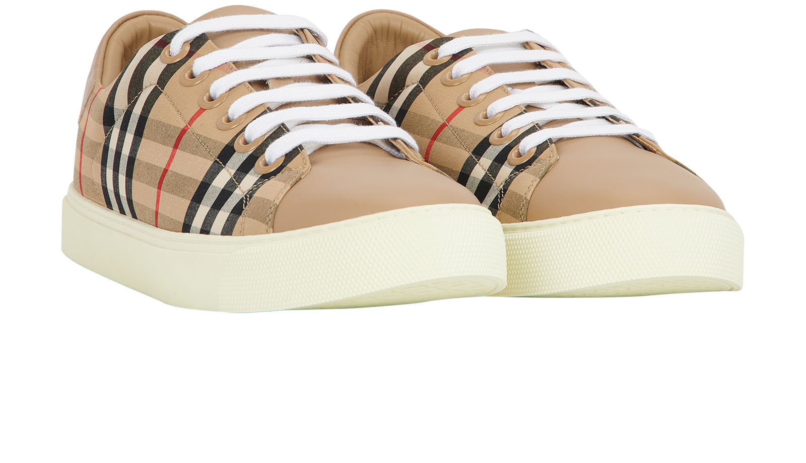 Burberry Albridge Sneakers, &pound;250, Shoes, Beige, Canvas, Side view