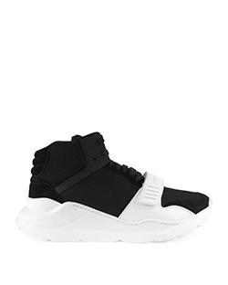 Burberry Regis Neoprene Sneakers, Leather, Velcro Fastening, Size UK 7
