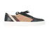 Burberry Check Low Top Trainers, &pound;250, Shoes, Beige/Black, Canvas/Leather, Front view
