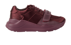 Burberry Regis Trainers, Satin, Burgundy, UK3.5, DB/B, 2*
