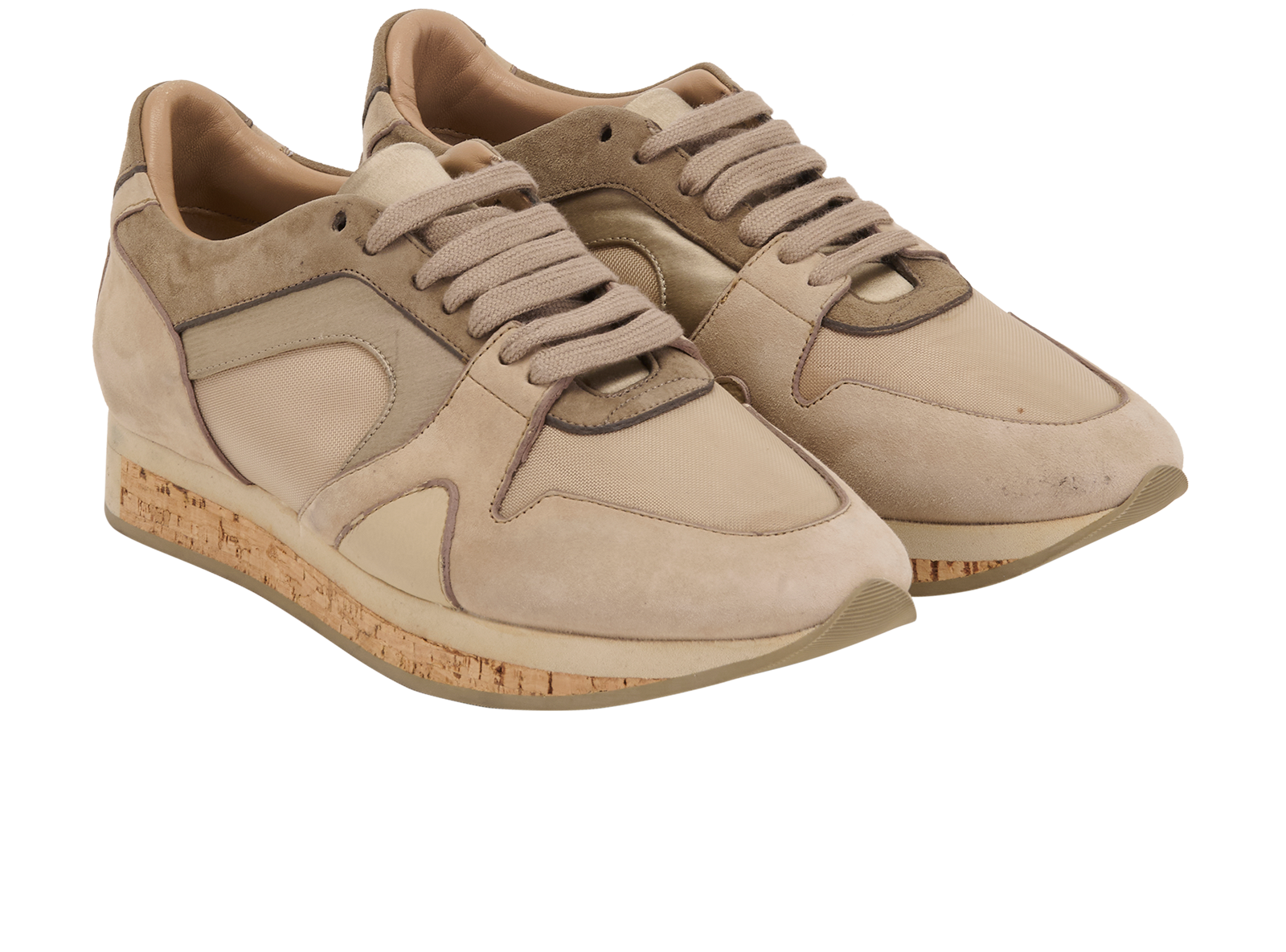 Burberry Low Top Trainers, &pound;160, Shoes, Taupe, Suede, Side view