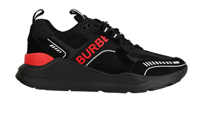 Burberry Sean Trainers, £290, Shoes, Black, Leather/Mesh, Front view