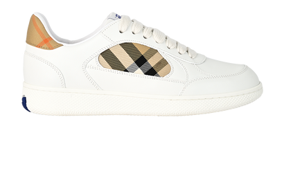 Burberry Terrace Trainers, &pound;220, Shoes, White, Leather, Front view
