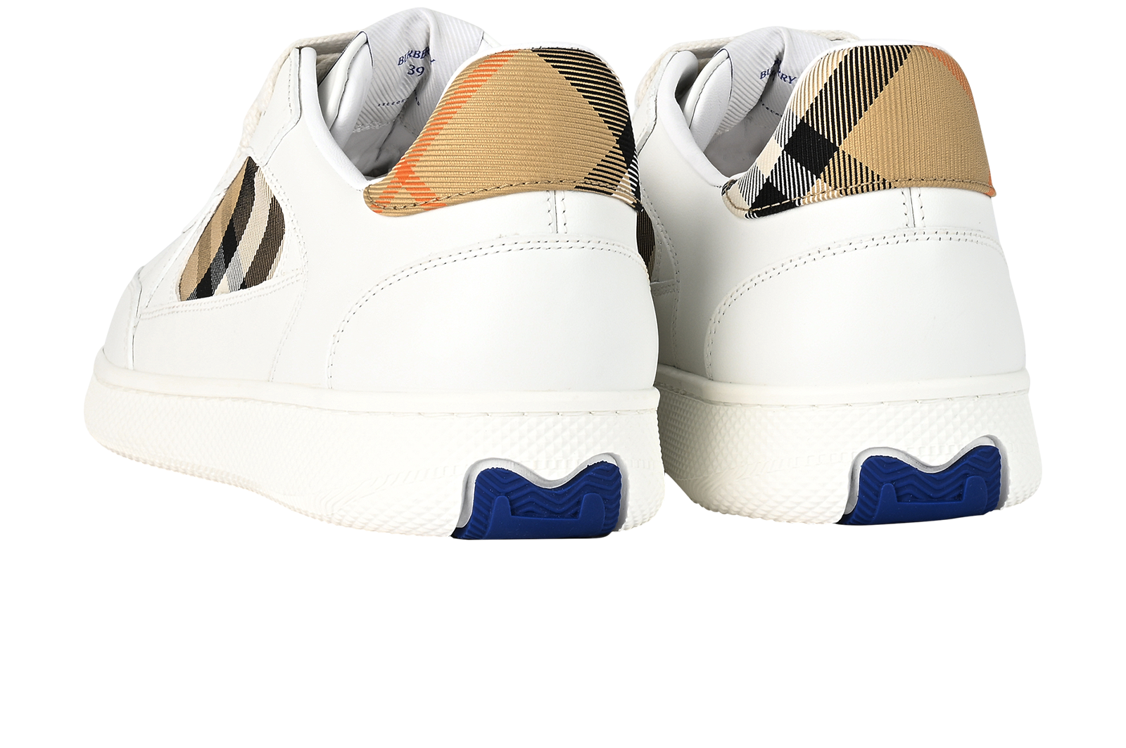 Burberry Terrace Trainers, &pound;220, Shoes, White, Leather, Back view