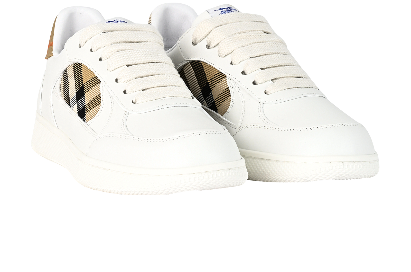 Burberry Terrace Trainers, &pound;220, Shoes, White, Leather, Side view
