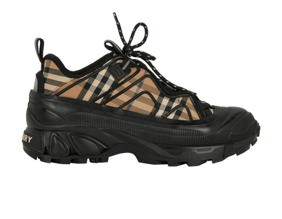 Burberry Arthur Trainers, &pound;150, Shoes, Beige/Black, Canvas/Rubber, Front view