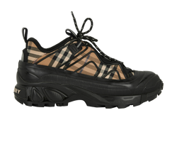 Burberry Arthur Trainers, Mens, Canvas/Rubber, Black/Beige, UK6, DB, 2*