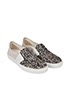Chanel Tweed Suede CC Slip On Trainers, side view