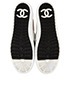 Chanel Tweed Suede CC Slip On Trainers, top view