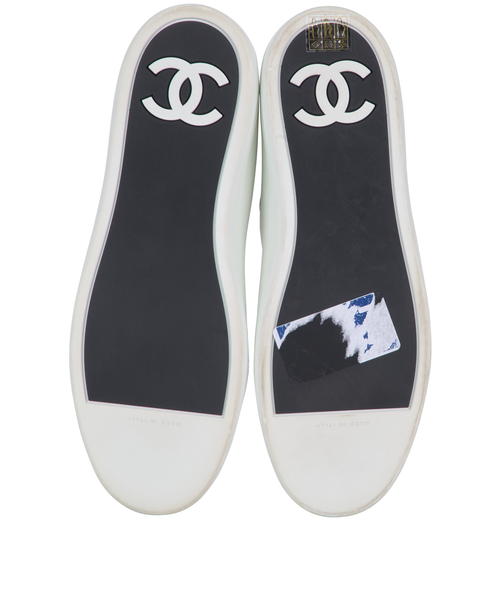 Chanel Low Top Trainers, &pound;450, Shoes, Black/White, Leather/Rubber, Top view