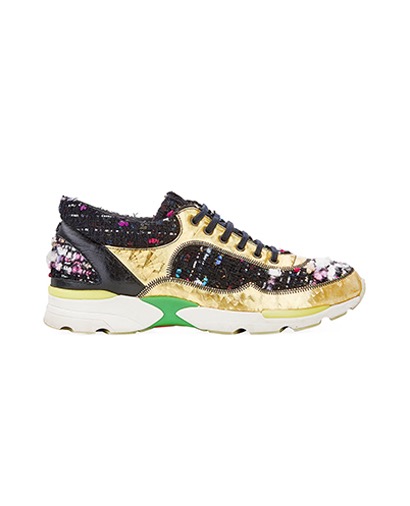 Chanel Holographic & Tweed Trainers, front view