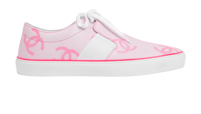 Chanel Embroidered CC Logo Slip On, front view