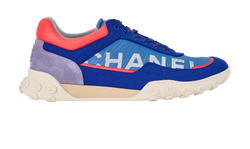 Chanel Logo Trainers, Mens, Nylon, Blue, UK12, DB, 3*