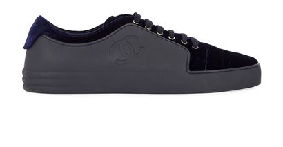 Chanel CC Low Top Contrast Trainers, front view